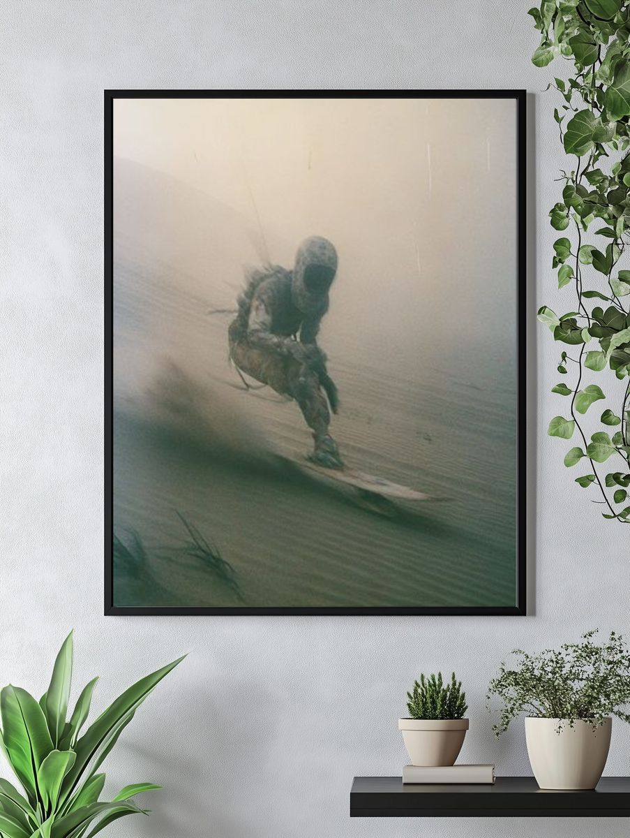 Desert Surfer Photography Poster. — room view 4