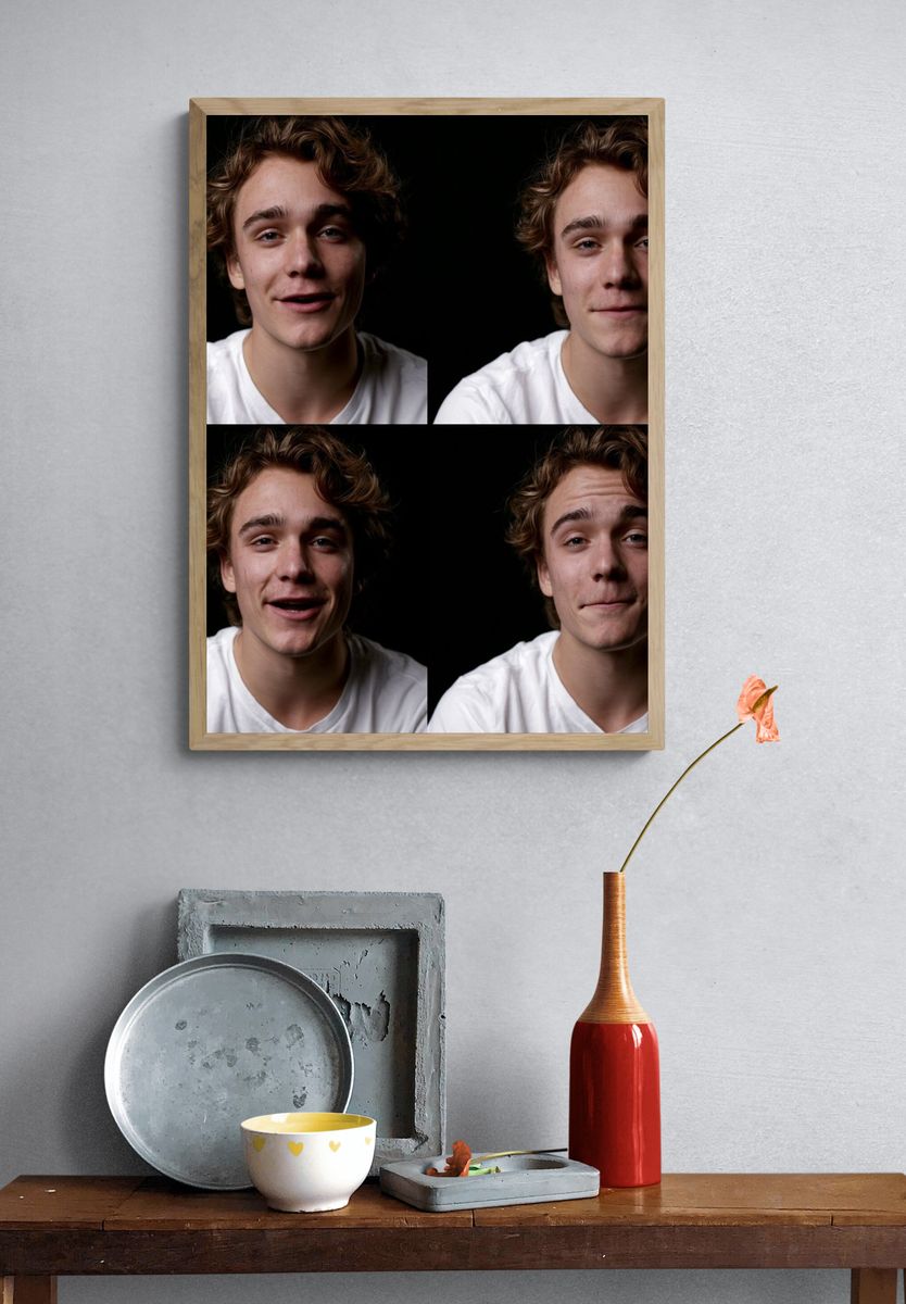 Young Man Portrait Photography Poster. — room view 3