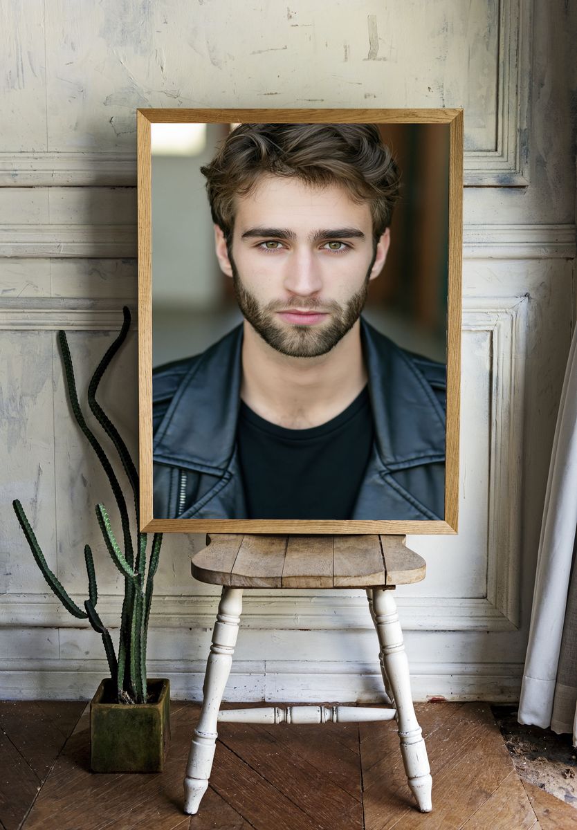 Moody Male Portrait Photography Poster. — room view 1