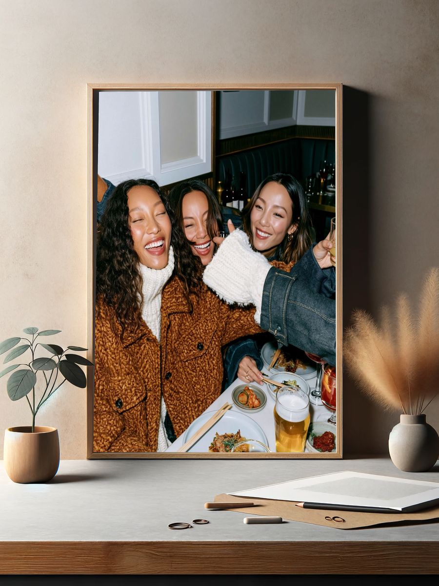 Friends Dinner Party Photography Poster. — room view 2