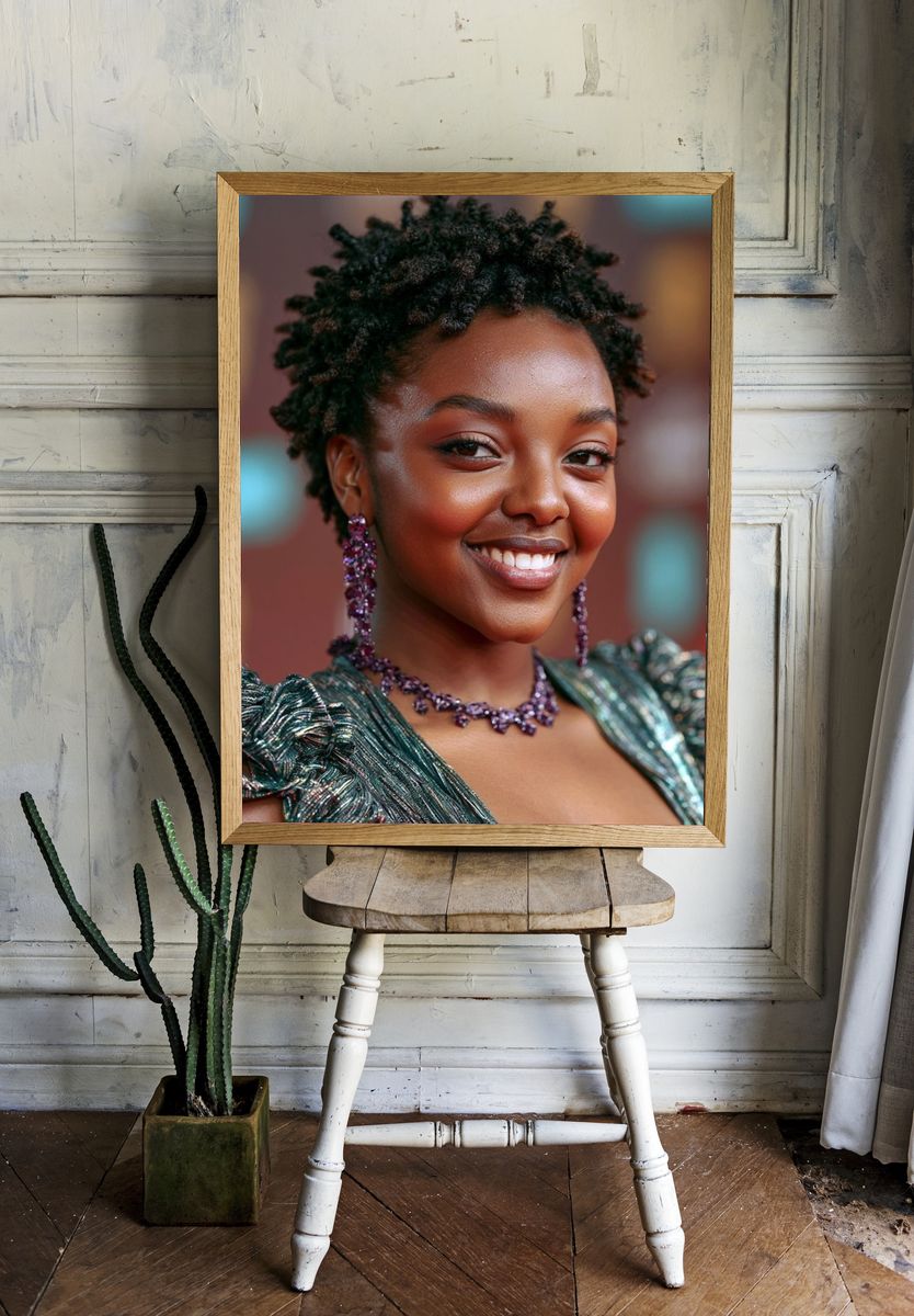 Smiling Portrait Photography Poster. — room view 1