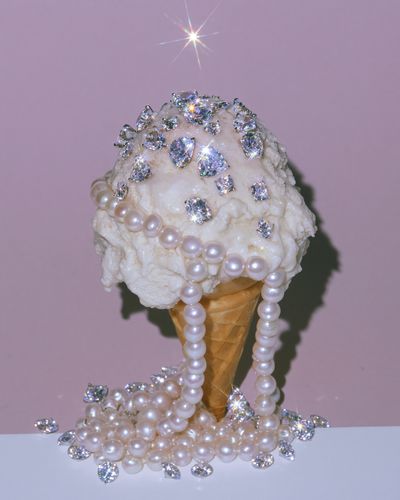Pearl Ice Cream Cone Photography Poster. poster