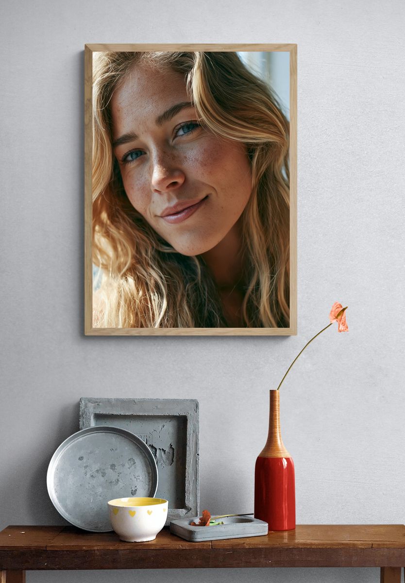 Blonde Portrait Photography Poster. — room view 3