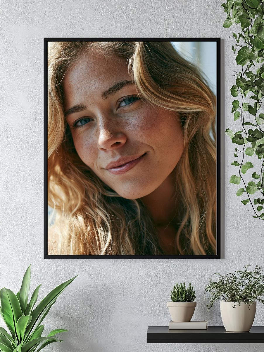 Blonde Portrait Photography Poster. — room view 4