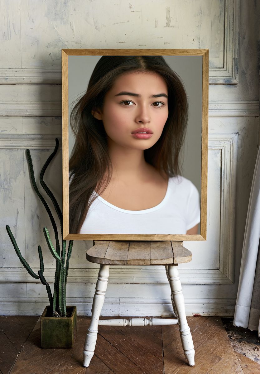 Elegant Female Portrait Photography Poster. room preview