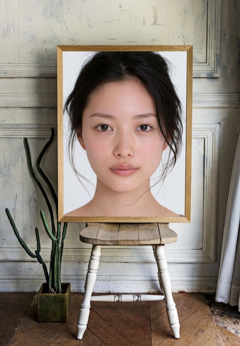 Minimalist Portrait Print. — room view 1
