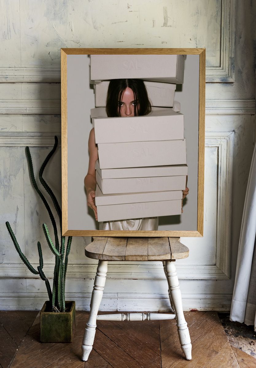 Boxed Portrait Photography Poster. room preview