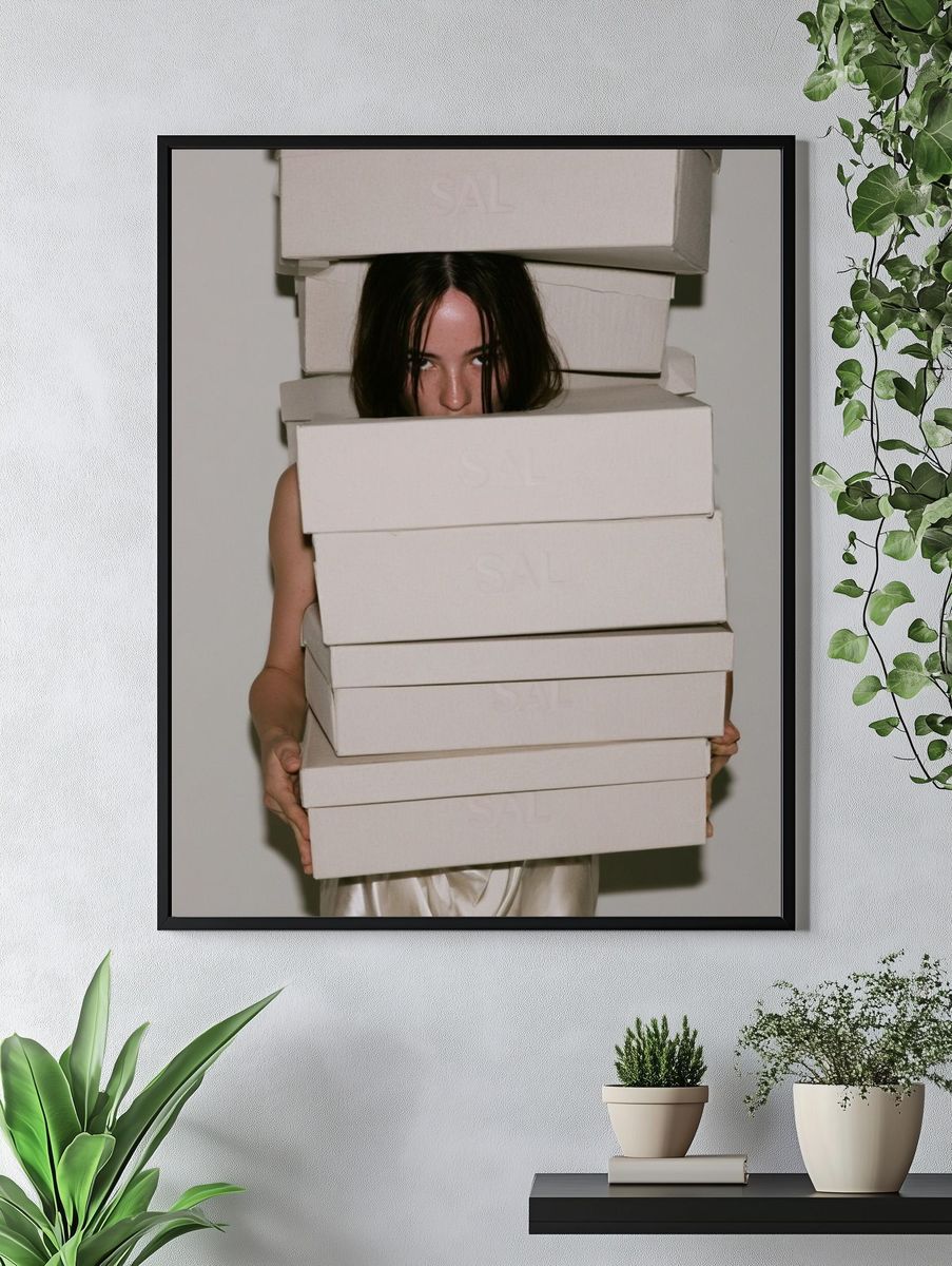 Boxed Portrait Photography Poster. — room view 4