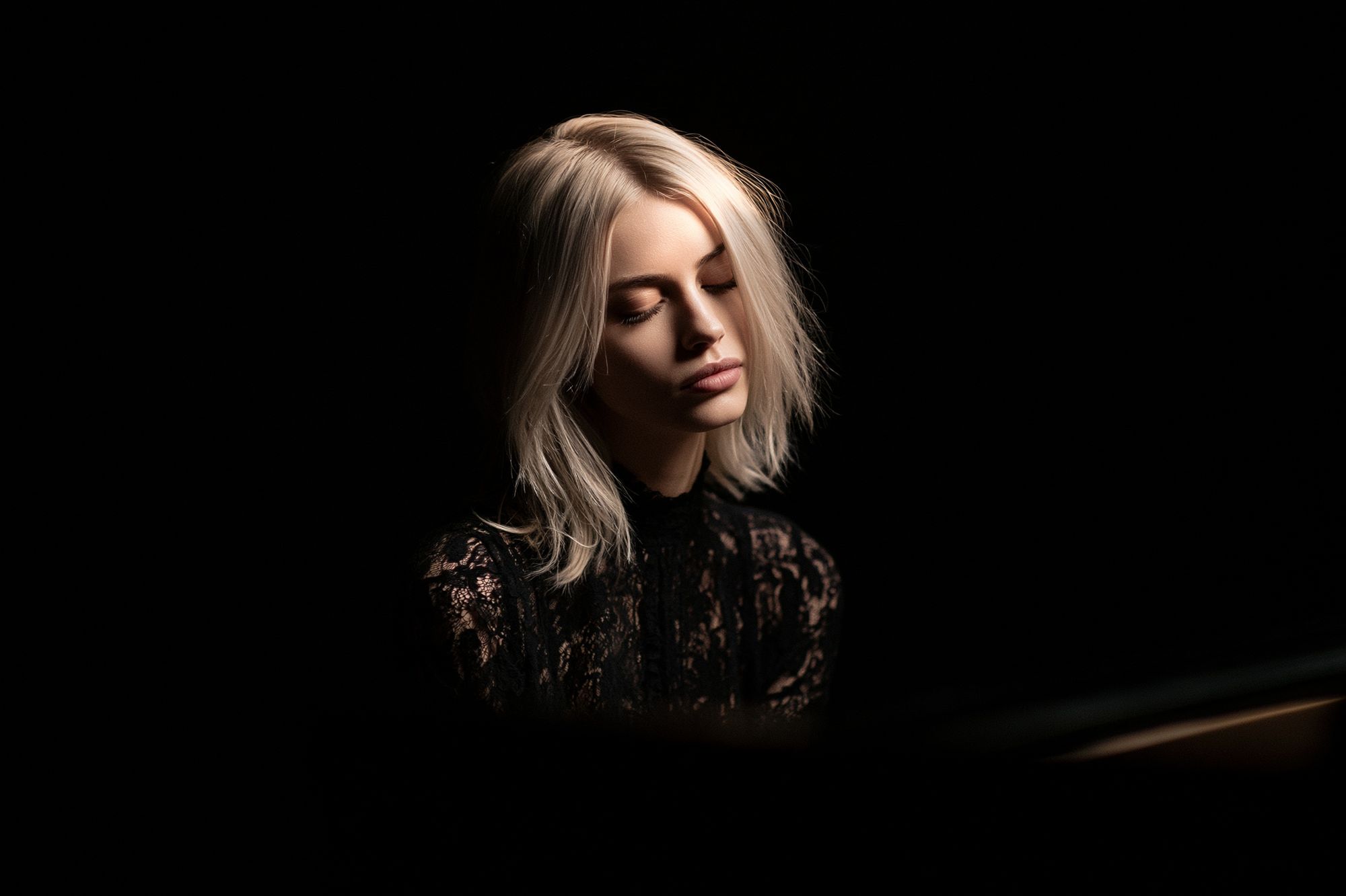 Moody Blonde Portrait Photography Poster. poster — photography art