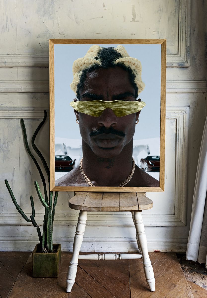Futurist Portrait Photography Poster. — room view 1