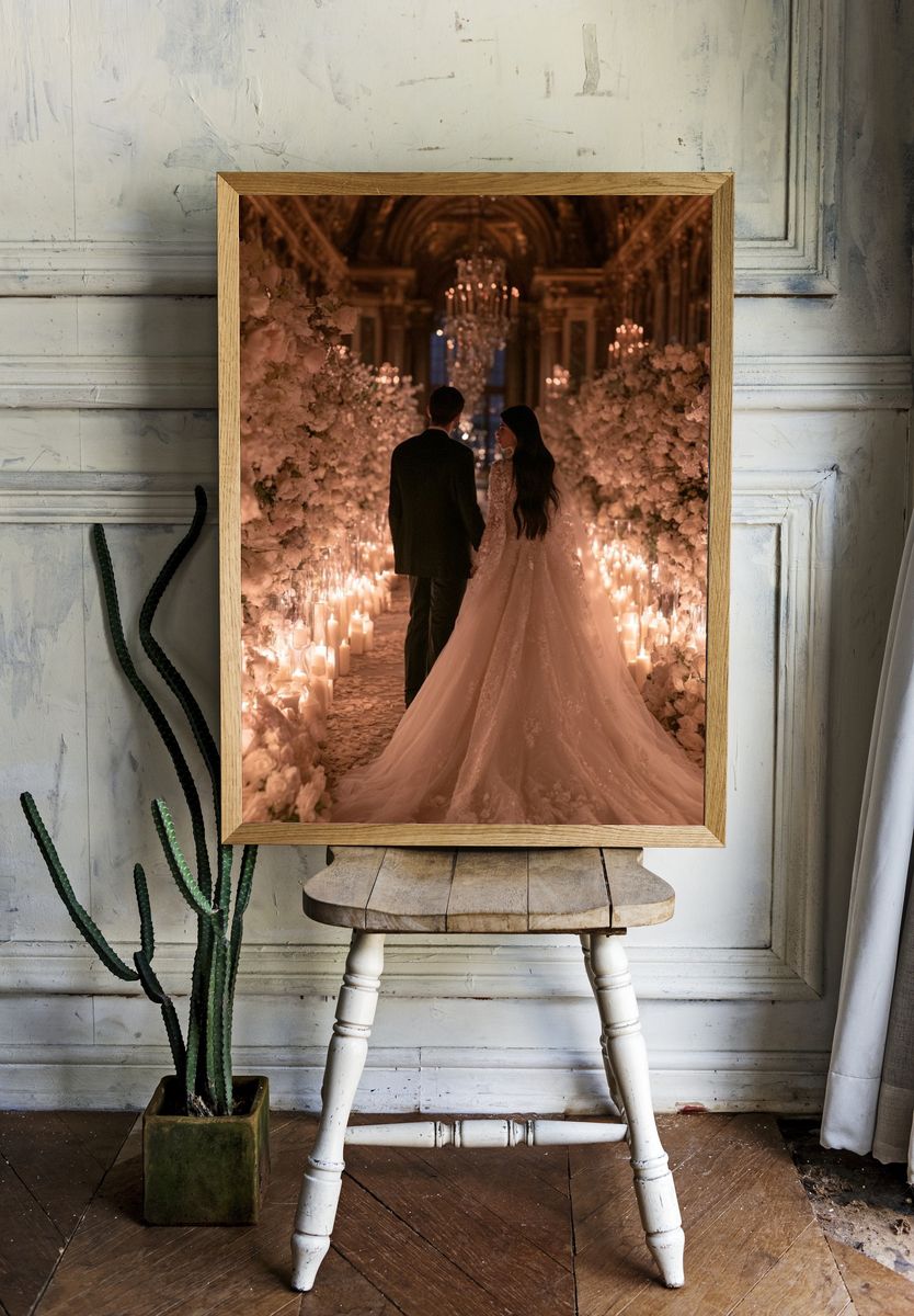 Romantic Wedding Aisle Photography Poster. — room view 1