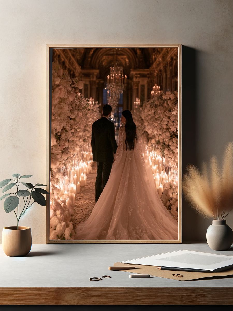 Romantic Wedding Aisle Photography Poster. — room view 2