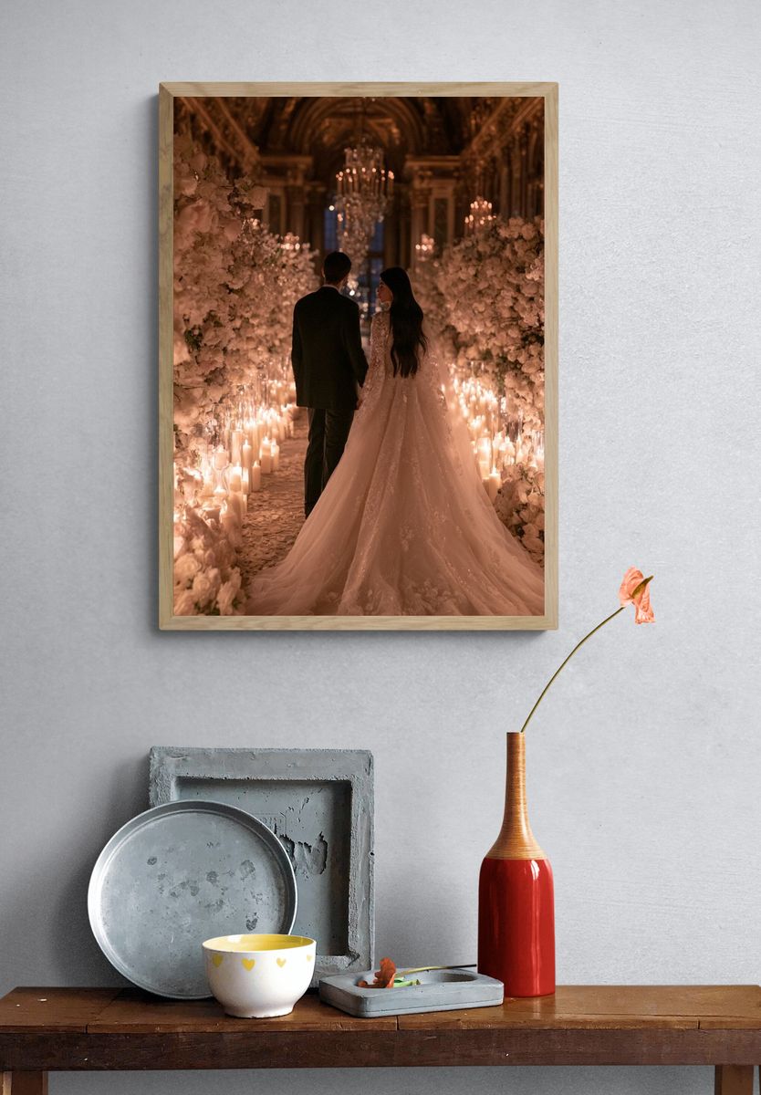 Romantic Wedding Aisle Photography Poster. — room view 3