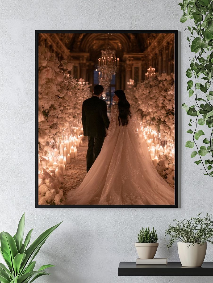 Romantic Wedding Aisle Photography Poster. — room view 4