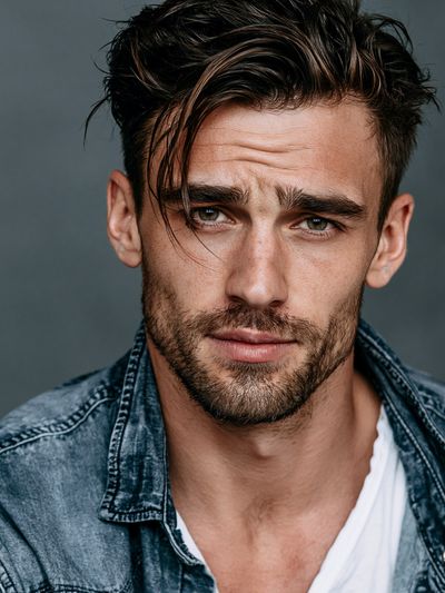 Moody Male Portrait Photography Poster. poster print