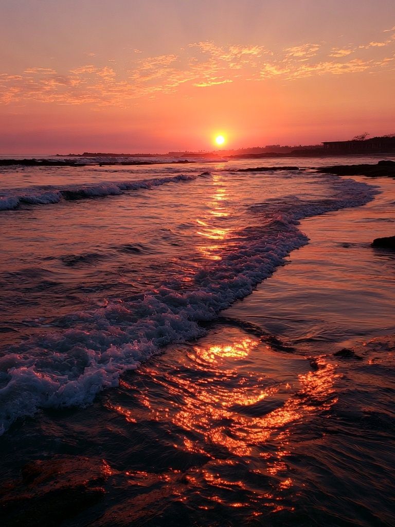 Sunset Shoreline Photography Poster. poster — photography art