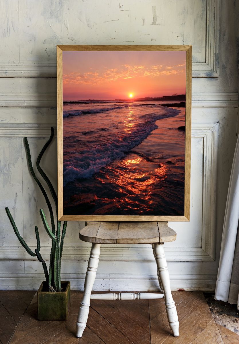 Sunset Shoreline Photography Poster. room preview