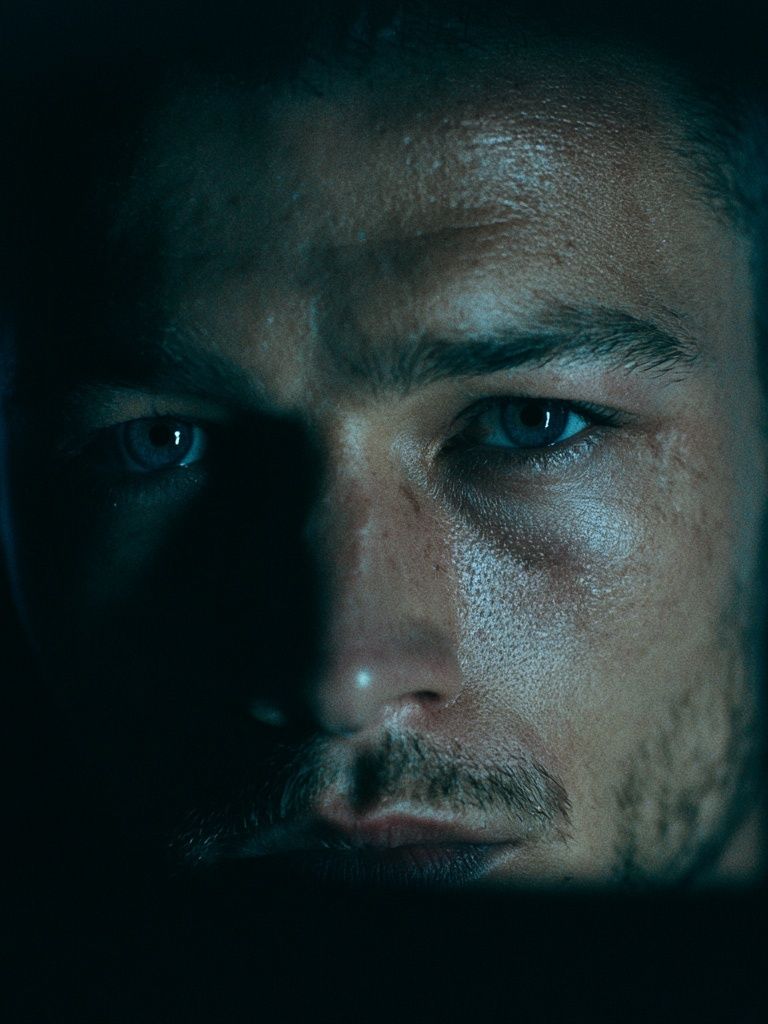 Moody Male Portrait Photography Poster. poster — photography art