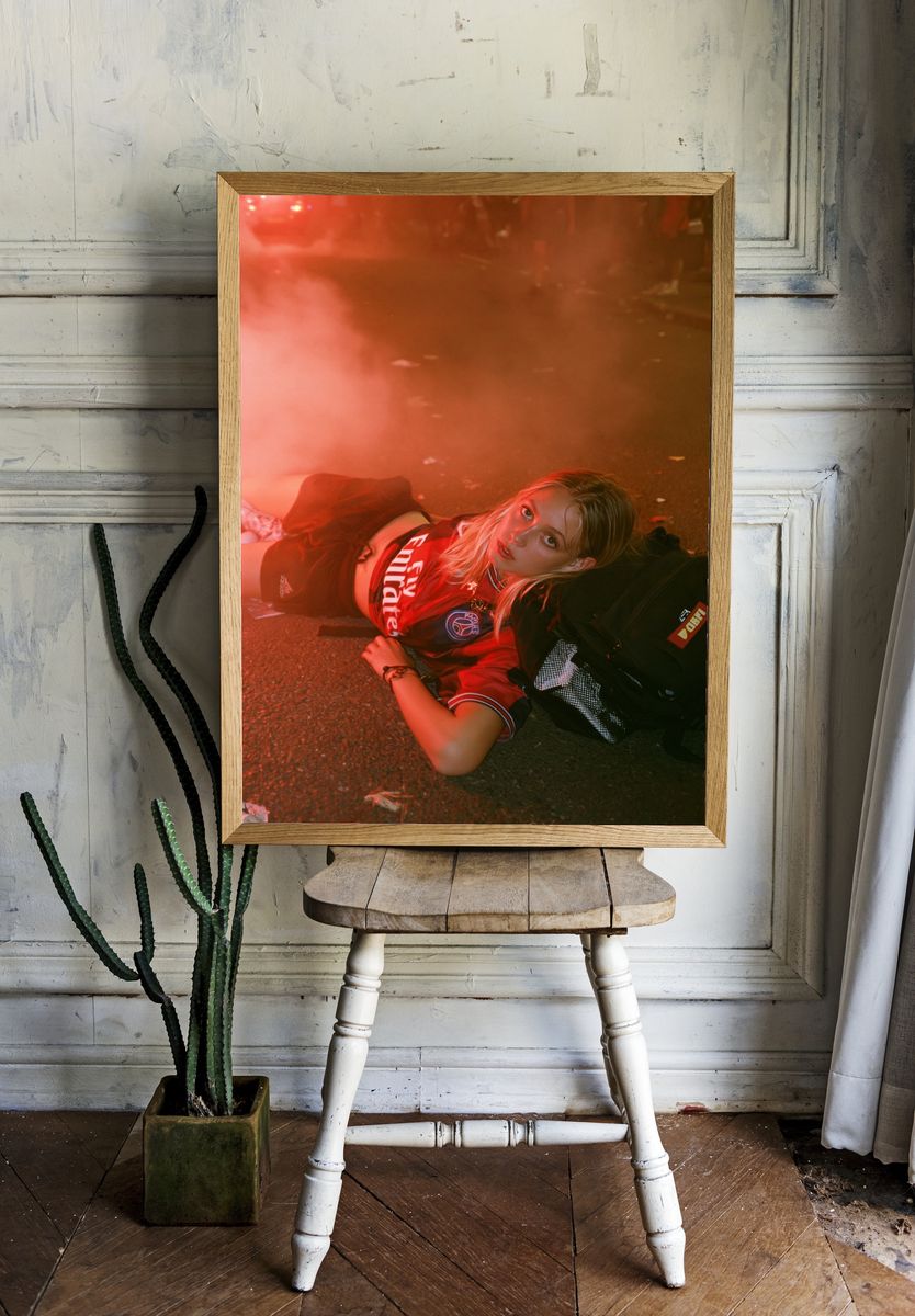 Neon Street Portrait Poster. — room view 1