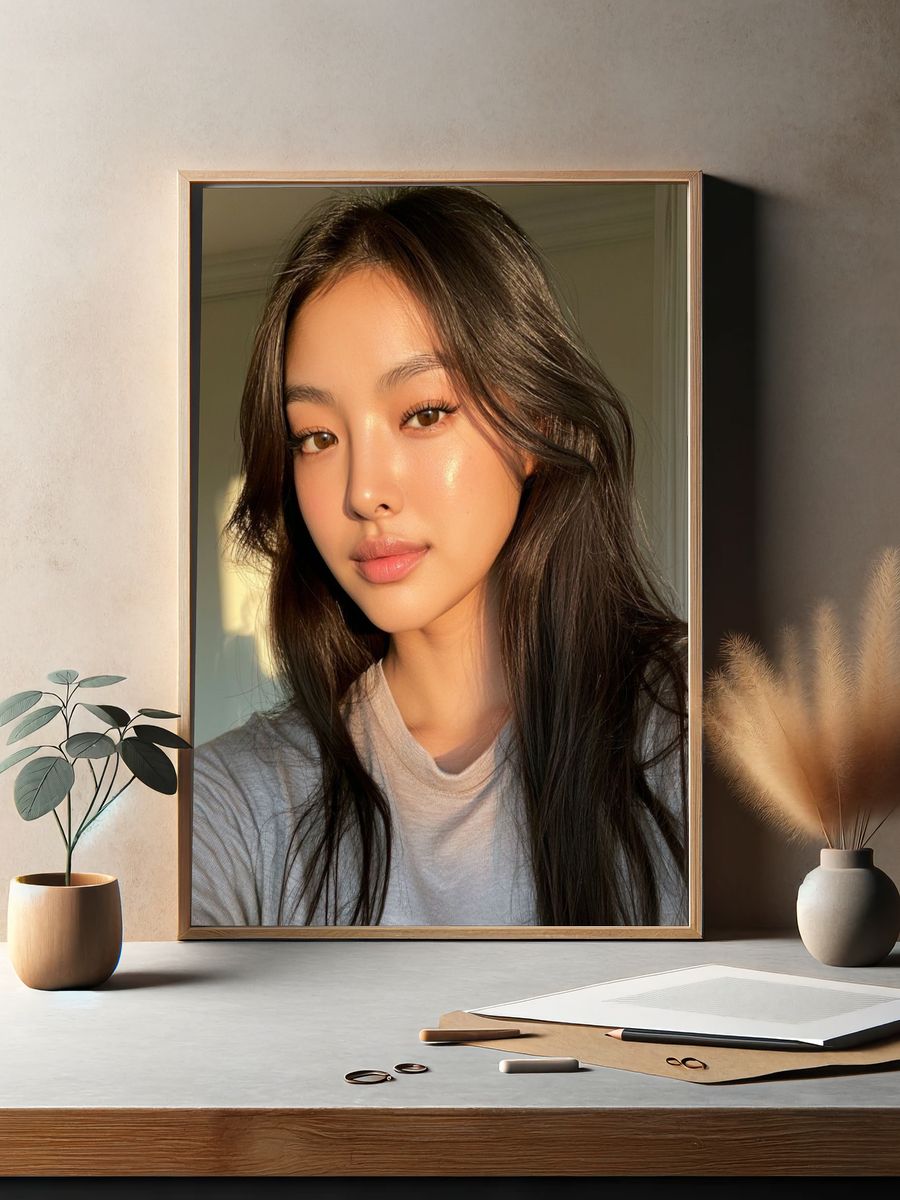 Sunlit Portrait Photography Poster. — room view 2