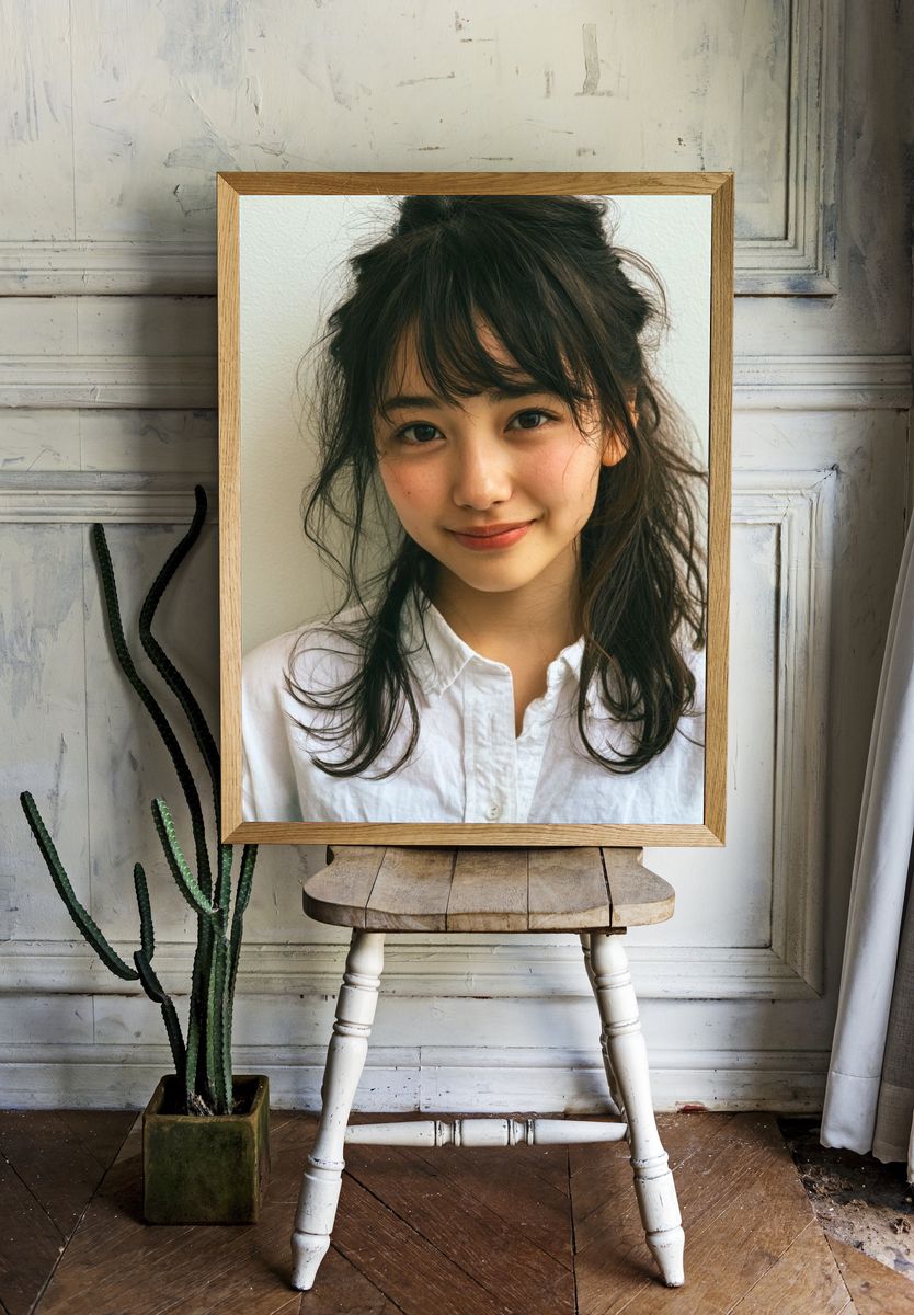 Smiling Portrait Photography Poster. room preview