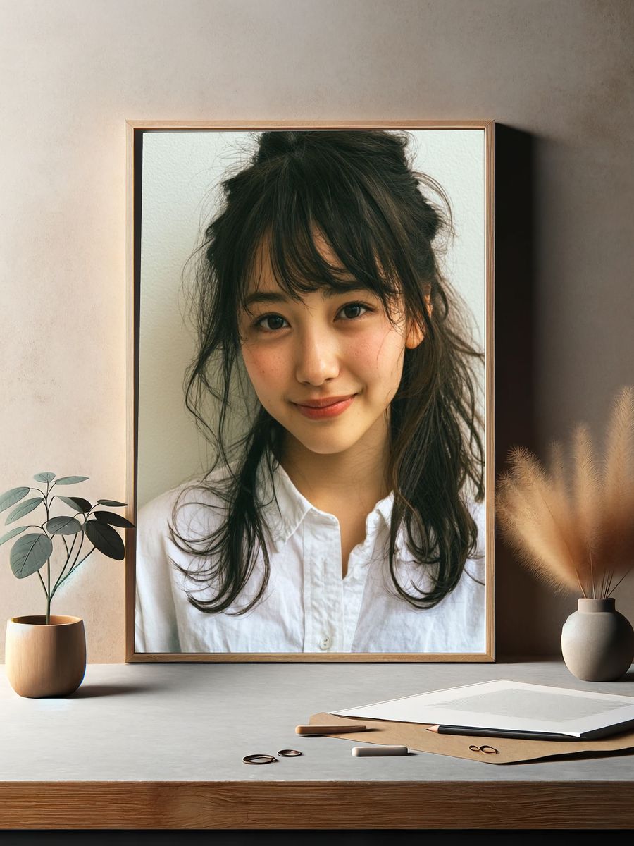 Smiling Portrait Photography Poster. — room view 2