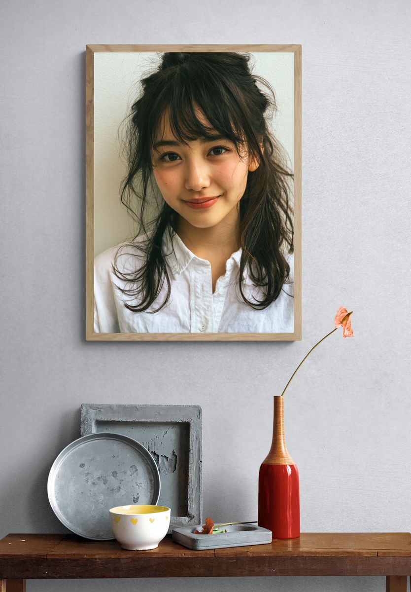 Smiling Portrait Photography Poster. — room view 3