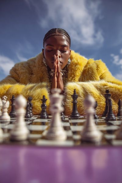 Chess Portrait Fashion Poster.