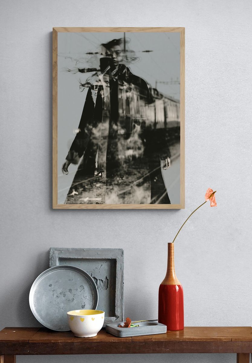 Double Exposure Portrait Photography Poster. — room view 3