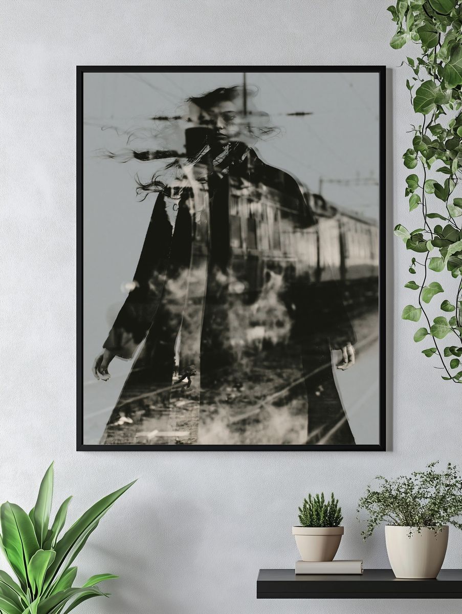 Double Exposure Portrait Photography Poster. — room view 4