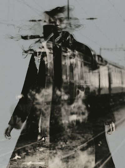 Double Exposure Portrait Photography Poster. poster