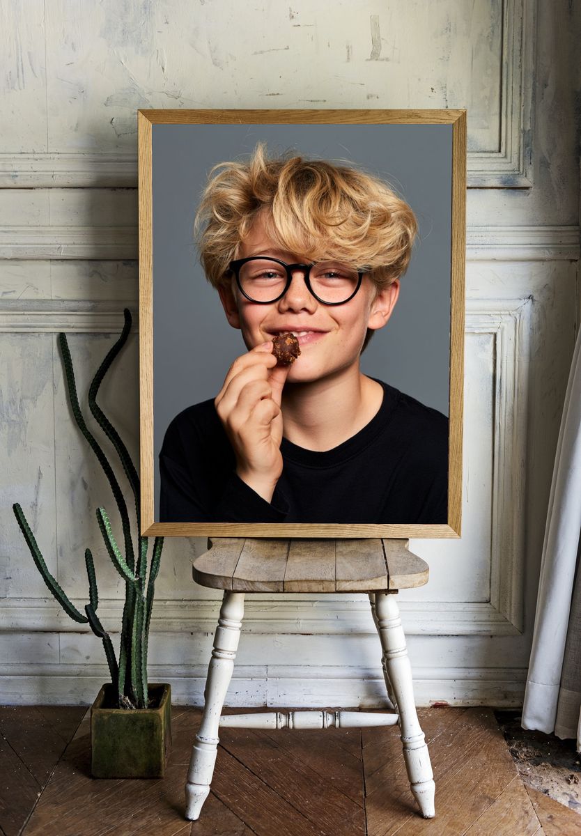 Blond Boy Portrait Photography Poster. room preview