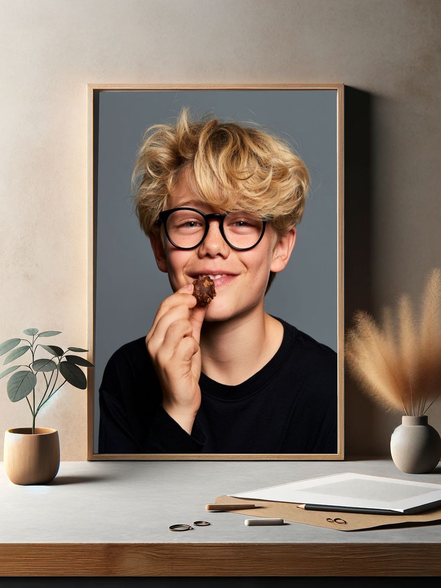 Blond Boy Portrait Photography Poster. — room view 2