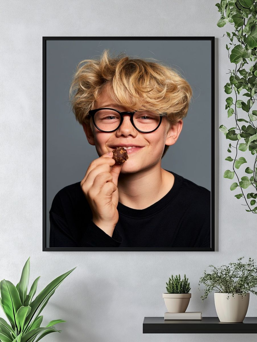 Blond Boy Portrait Photography Poster. — room view 4