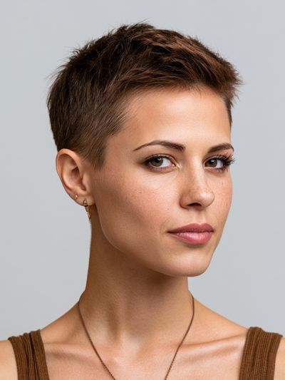 Short Hair Portrait Photography Poster.