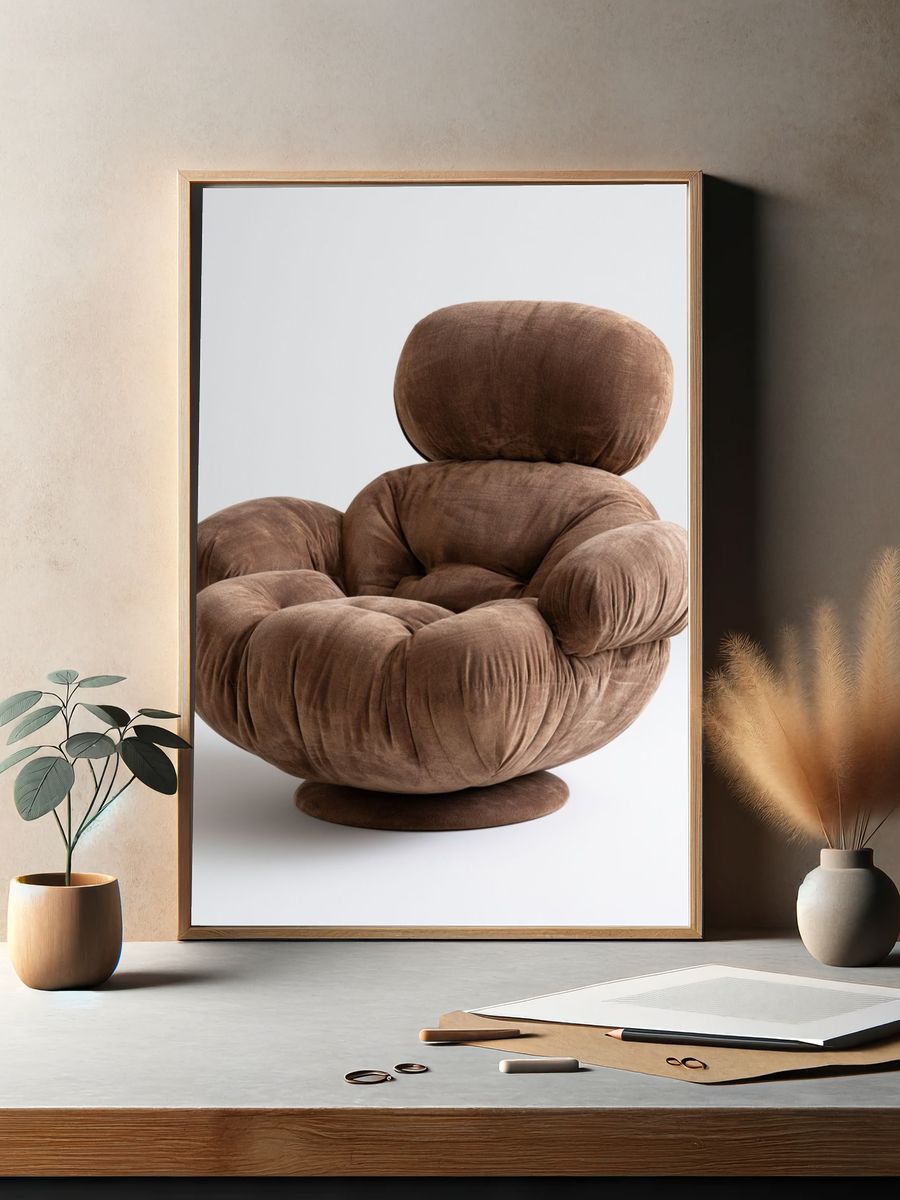 Cloud Lounge Chair Photography Poster. — room view 2