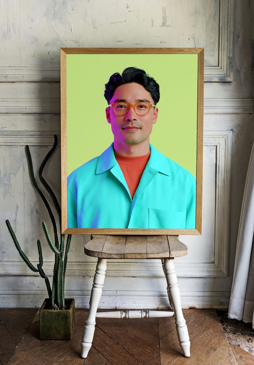 Color Pop Portrait Poster. room preview