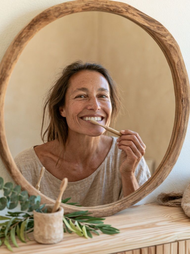 Morning Self-Care Portrait Photography Poster. poster detail