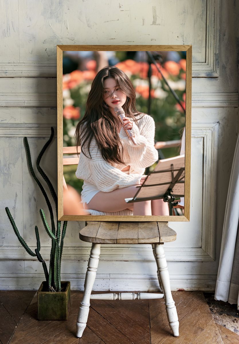 Soft Portrait Singer Photography Poster. — room view 1