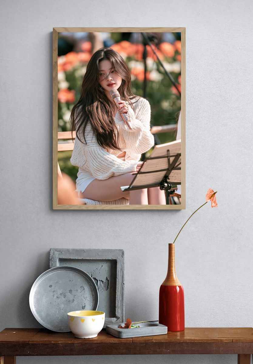Soft Portrait Singer Photography Poster. — room view 3