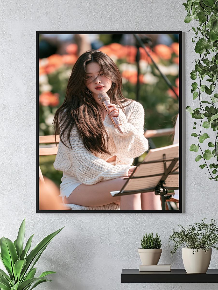 Soft Portrait Singer Photography Poster. — room view 4