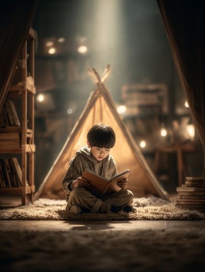 Cozy Reading Tent Photography Poster. poster print