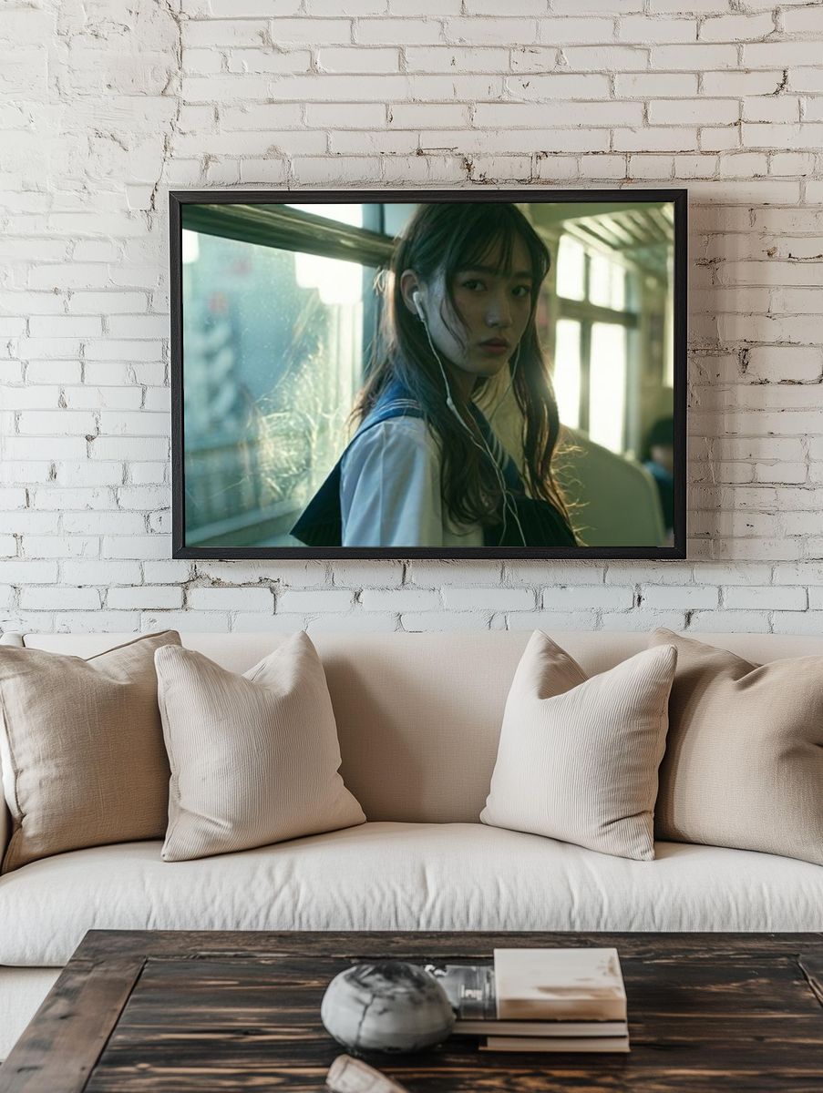 Train Window Portrait Photography Poster. — room view 1