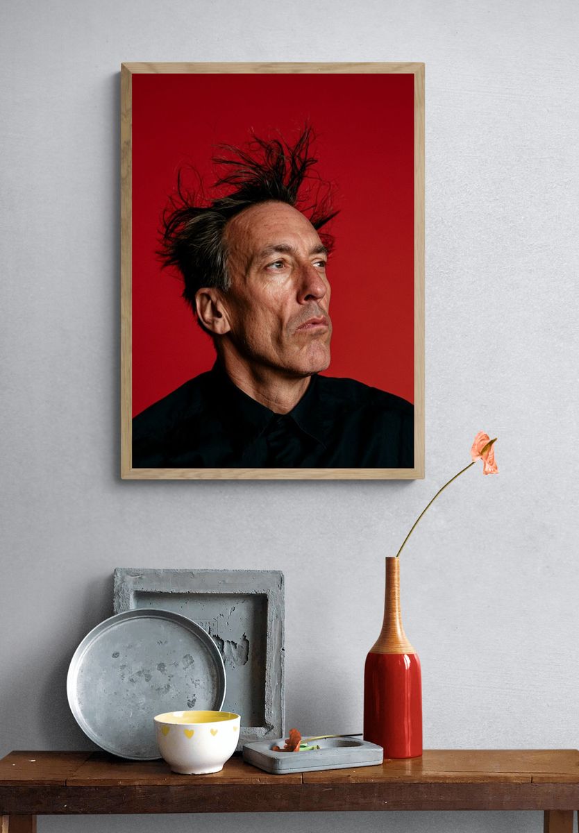 Portrait in Red Photography Poster. — room view 3