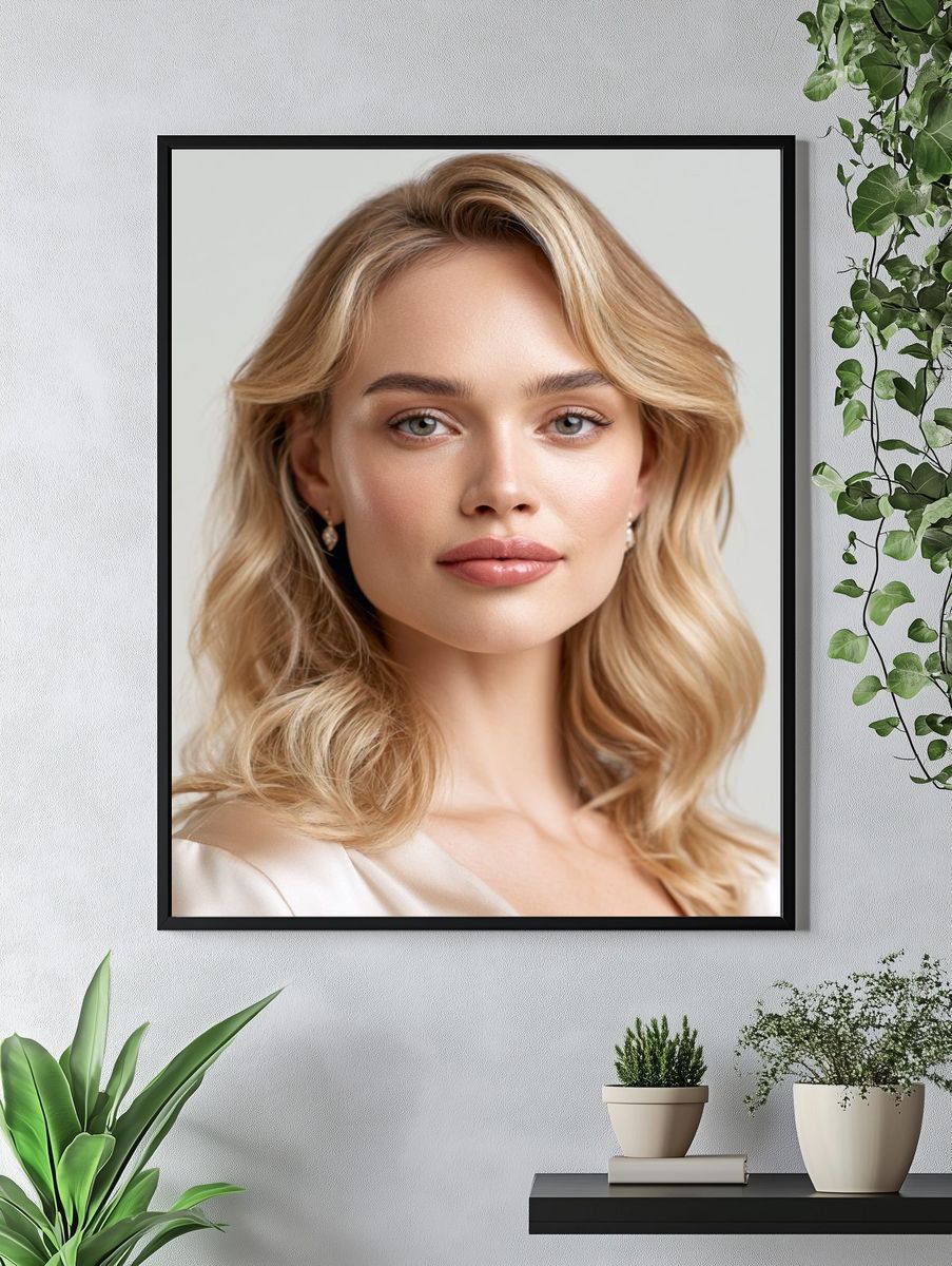 Blonde Portrait Photography Poster. — room view 4