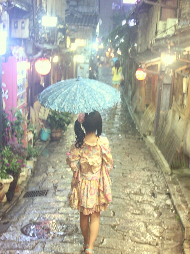 Rainy Alley Girl Photography Poster. poster — photography art