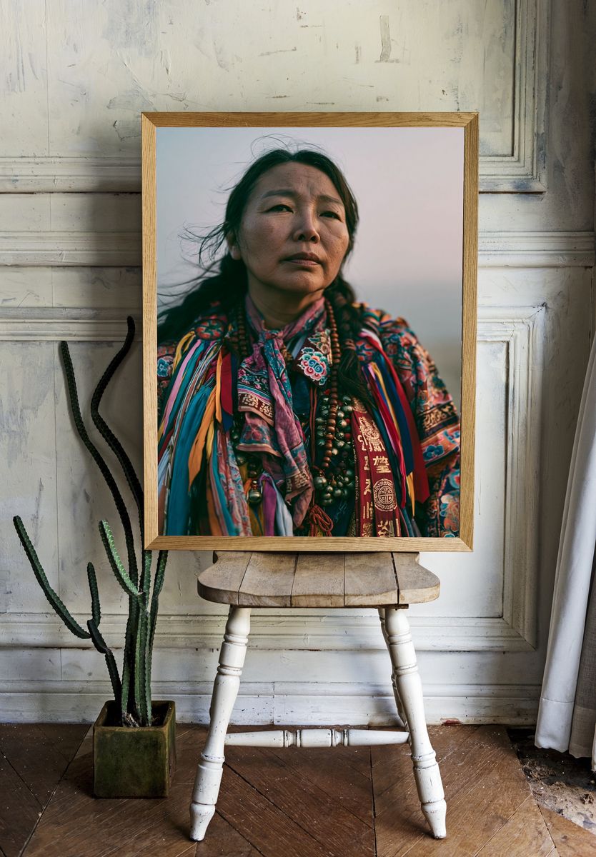 Tibetan Portrait Photography Poster. — room view 1