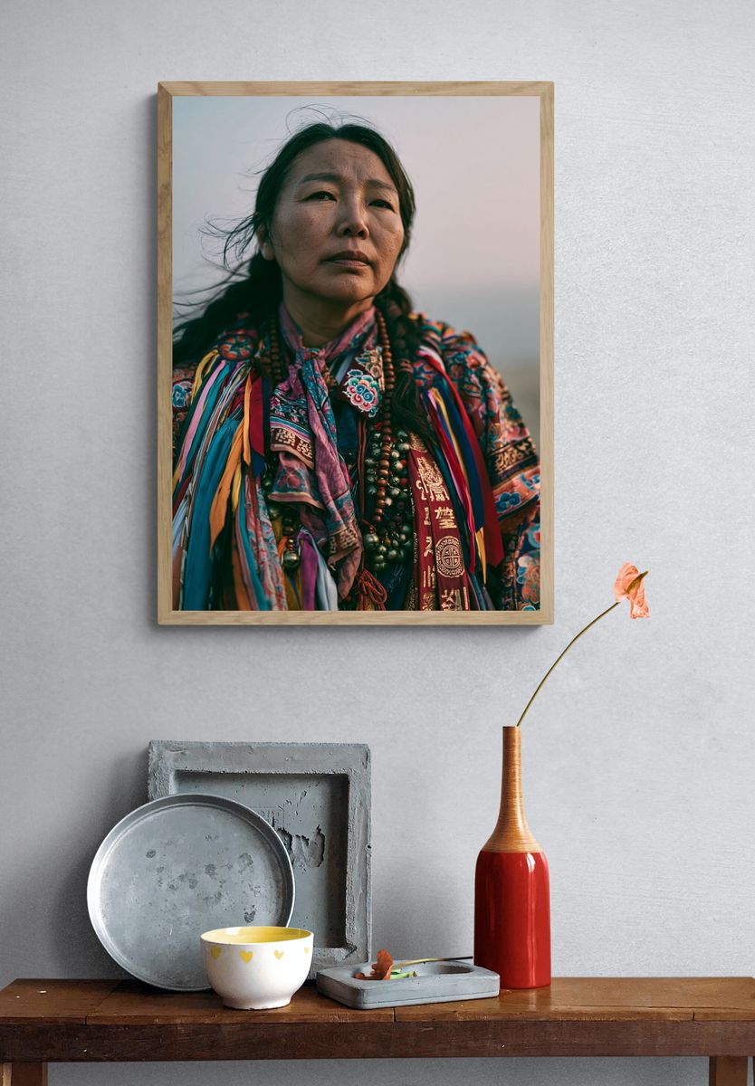 Tibetan Portrait Photography Poster. — room view 3