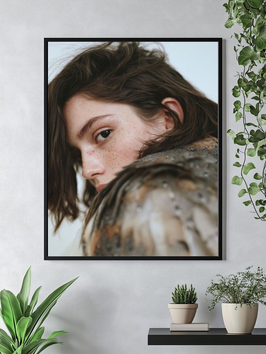 Freckled Portrait Photography Poster. — room view 4