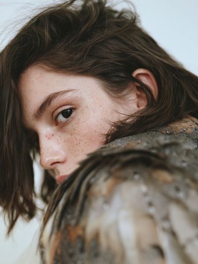 Freckled Portrait Photography Poster.